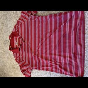 Nike Red striped Polo